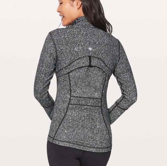 Lululemon Define Jacket Luminesce Splatter White Black Size 8 - Picture 2 of 7